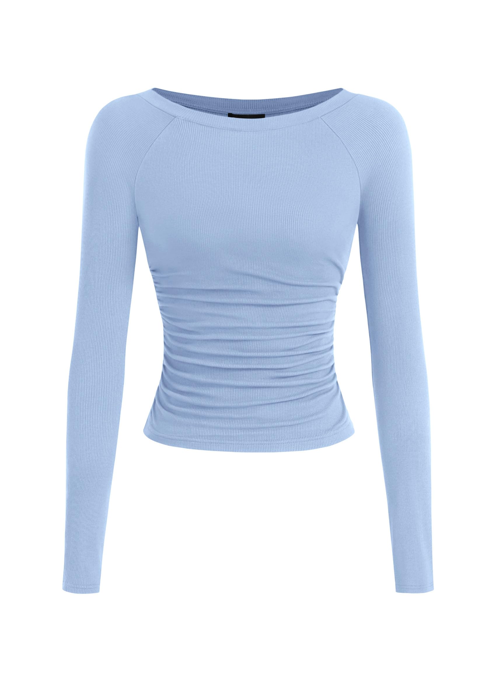PRETTYGARDEN Camicie a maniche lunghe da donna 2025 autunno increspato lati scol