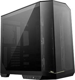MSI MAG PANO 100L PZ ATX PC Case – Supporto ATX, staffa per installazione GPU verticale, supporto GPU, filtri antipolvere, staffa storage oscillante, design a doppia camera, USB Type-C 20 Gbps