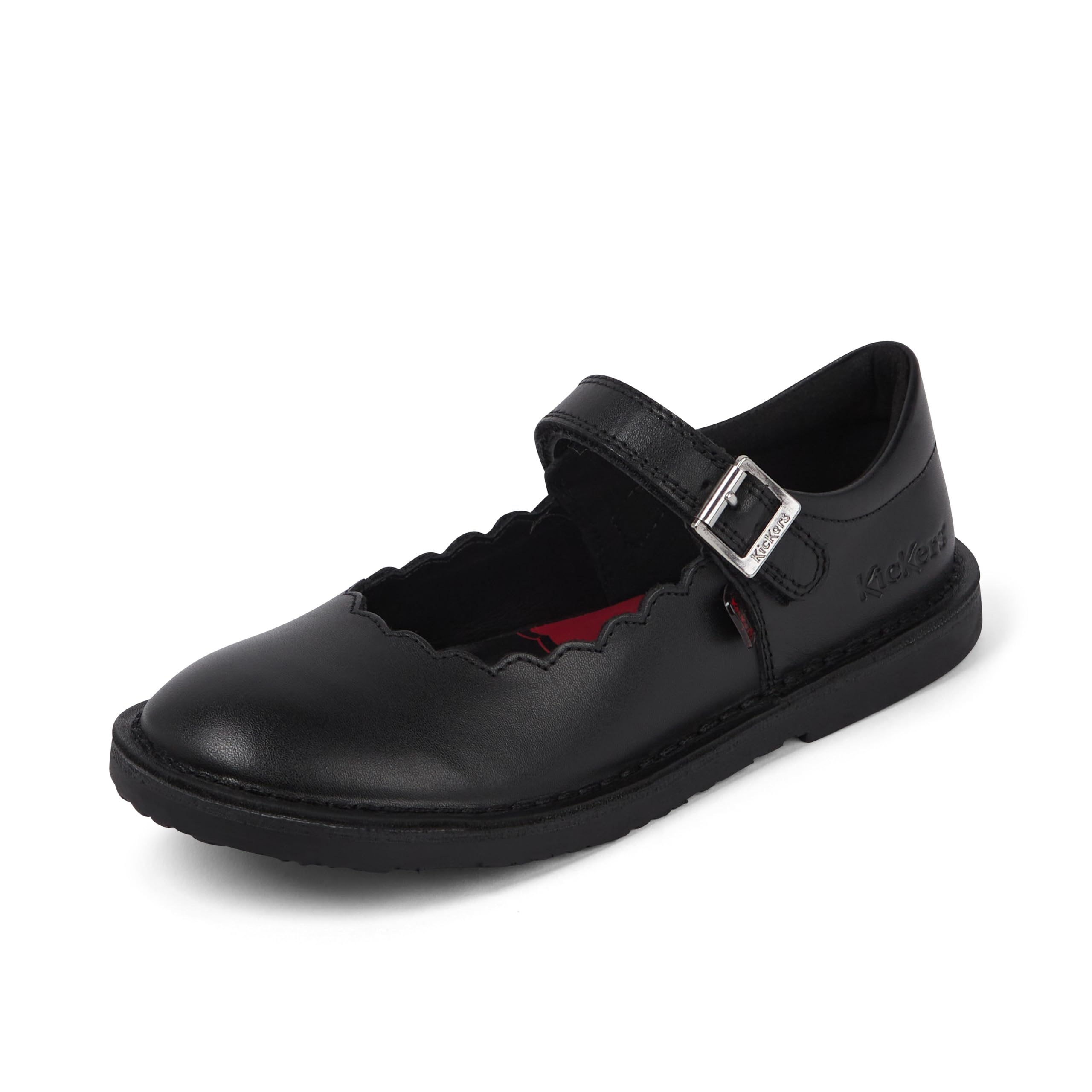 Kickers Adlar Mary Jane Scallop Leather, Girls Shoes