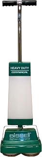 Bissell BigGreen BGFS5000 Portable Two Brush Floor Scrubber & Polisher, Polypropylene, 13"" W x 7"" D x 44"" H, White & Green