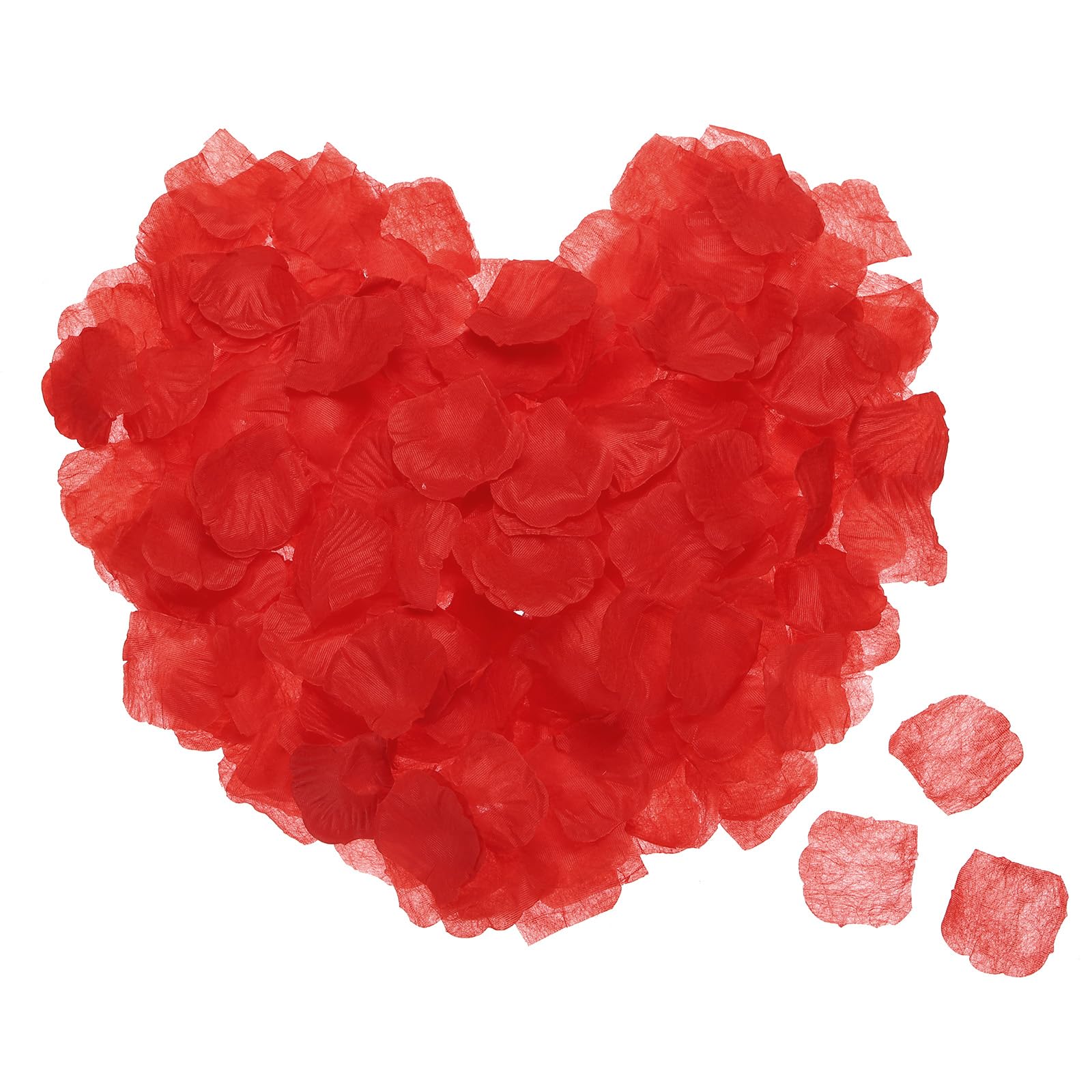 1200pcs Red Silk Rose Petals for Wedding 5x5cm Artificial Rose Petals for Weddin