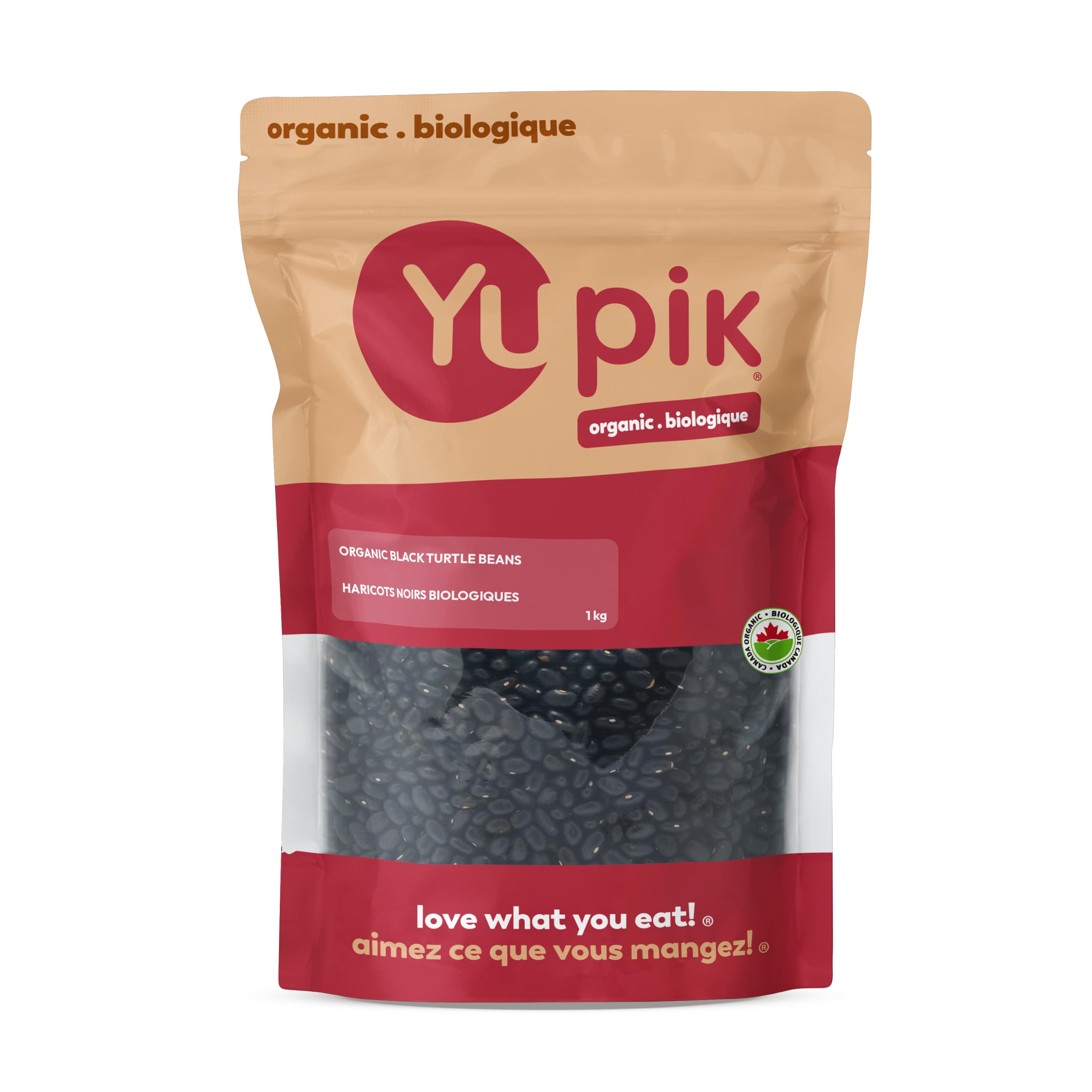 Yupik Organic Black Turtle Beans, 1 kg, Non-GMO, Vegan & Gluten-Free, USDA Certi