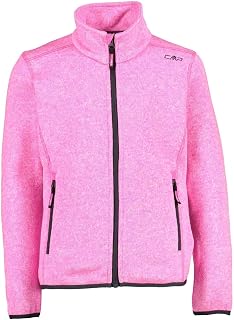 CMP Knit Tech Mélange Fleece Jacket Knit Tech Mélange Fleece Jacket, Woman, Asphalt-Purple Fluo, 50 Girls and Girls
