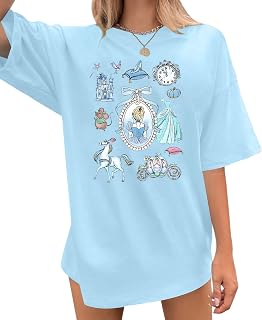 Oversized Magic Shirt for Women Magic Shirt Family Vacation Outfit Tee Casual Short Sleeve Tops