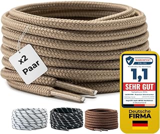 LaceHype 2 Pairs of Premium Shoelaces Round 4.5 mm Polyester Shoelaces