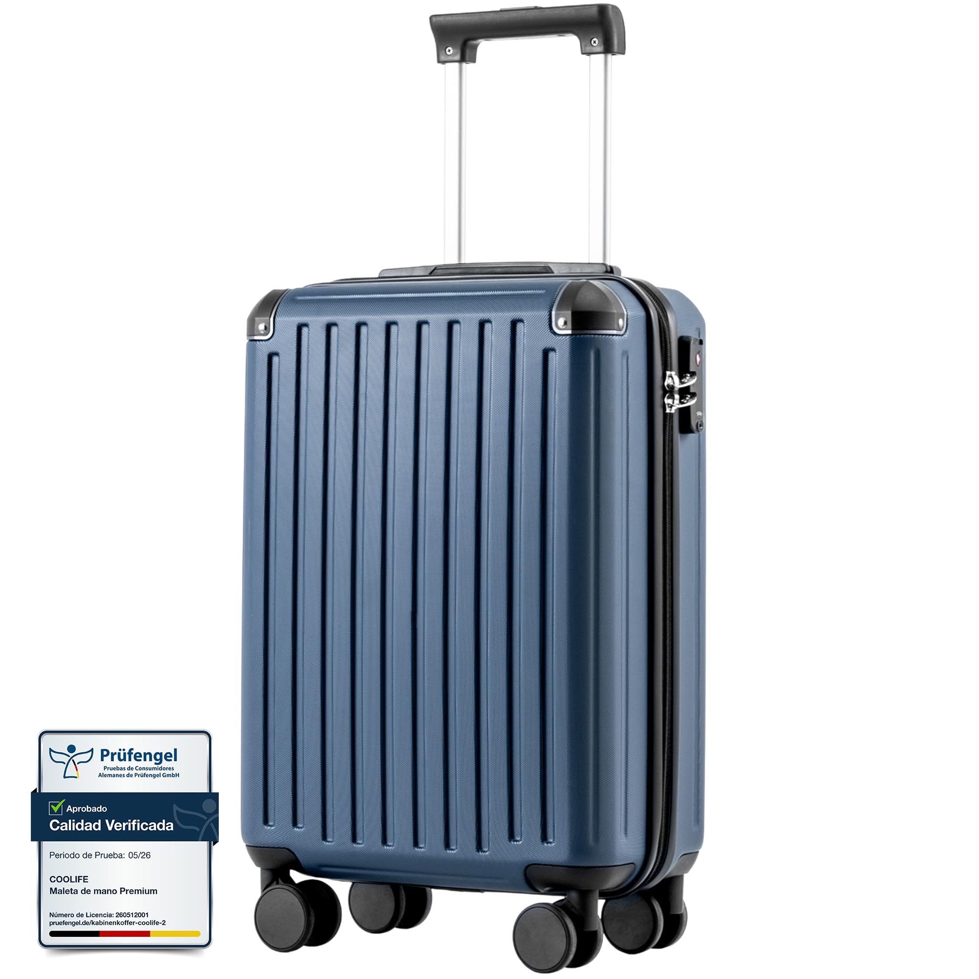 COOLIFE Suitcase Cabin 55 x 35 x 20 Ryanair EasyJet Hardside Luggage ABS