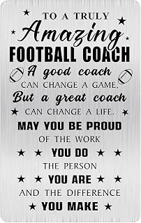 Alotozo Football Coach Gifts for Men Women - Best Coach Ever Appreciation Card - Football Coaches Christmas Birthday End of Season Gift