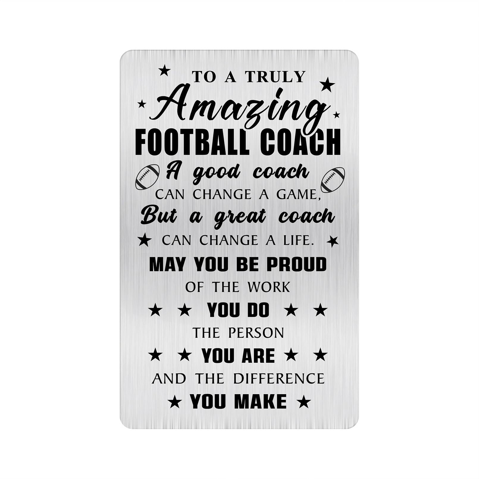 Alotozo Football Coach Gifts for Men Women - Best Coach Ever Appreciation Card -
