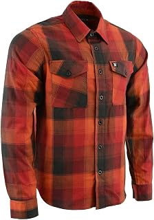Milwaukee Leather Men’s Casual Cotton Flannel Plaid Long Sleeve Button Down Cotton Shirts