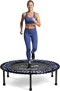 Maximus Pro Bungee Rebounder | Stronger, Quieter & Softer Bounce | 40'' Mini Trampoline Ready Assembled for Men & Women | DVD & Free Lifetime Workout Membership Online | Healthy Mind & Body