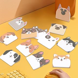 12 Sets Cute Dog Sticky Notes Set, Sticky Notes Set, Creative Gift for Office, Home, School, Meeting, Supplies (Style 7)