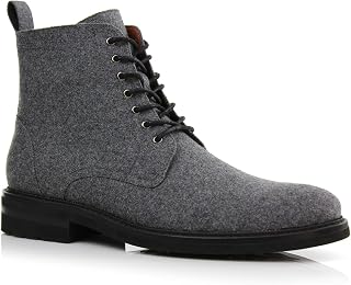 Polar Fox Men's Ankle Dress Boots | Lace-up Casual Fashion Boot Collection | Cap Toe & Plain Toe Styles |