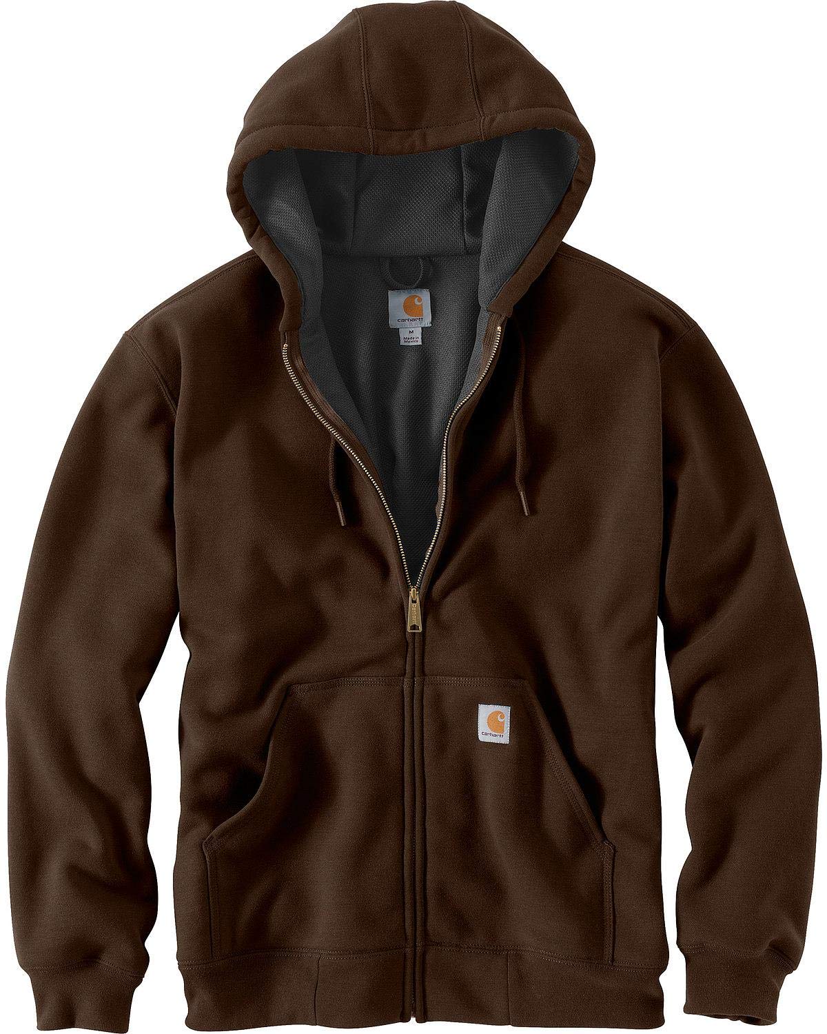 Carhartt Men's Rain Defender Rutland Thermal Lined Zip Front Hooded Sweatshirt