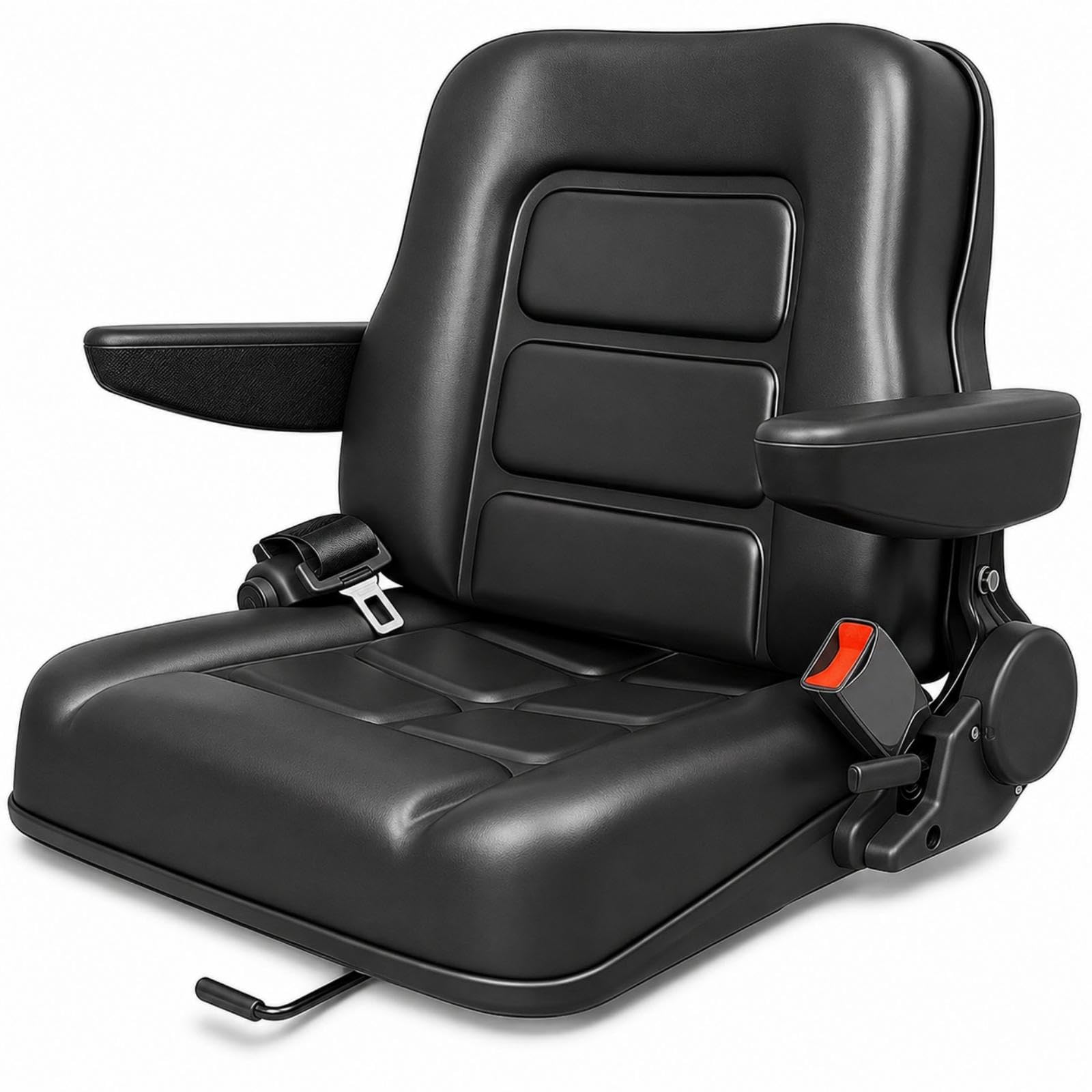 Universal Forklift Seat, Foldable Tractor Seats with Safety Belt | Waterproof Tr