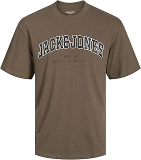JACK & JONES Jjecaleb Varsity Tee SS O-Neck Noos Men's T-Shirt (Pack of 1)