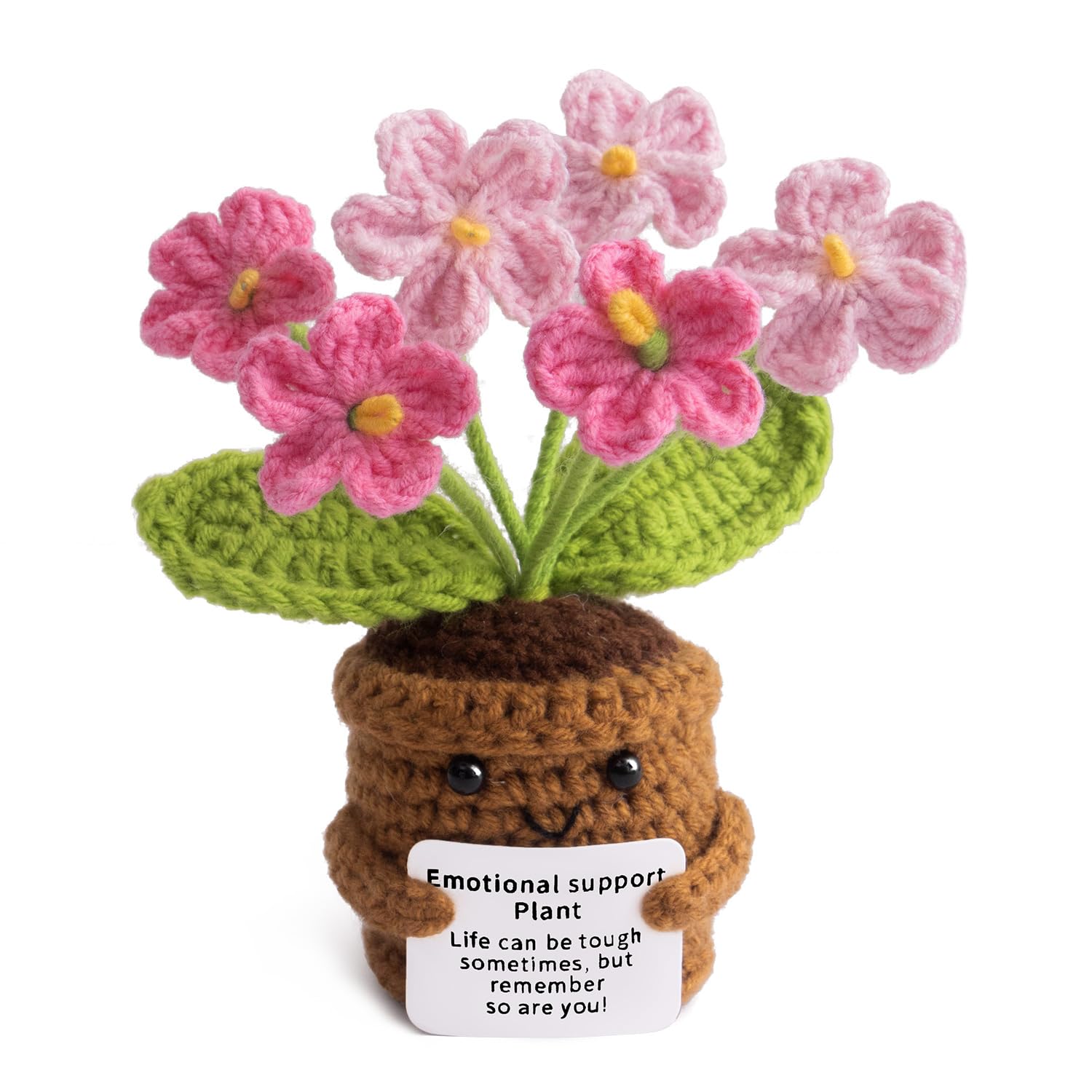 MS ZHENQIAO Handmade Positive Crochet Flower, Inspirational Gifts for Women | Li