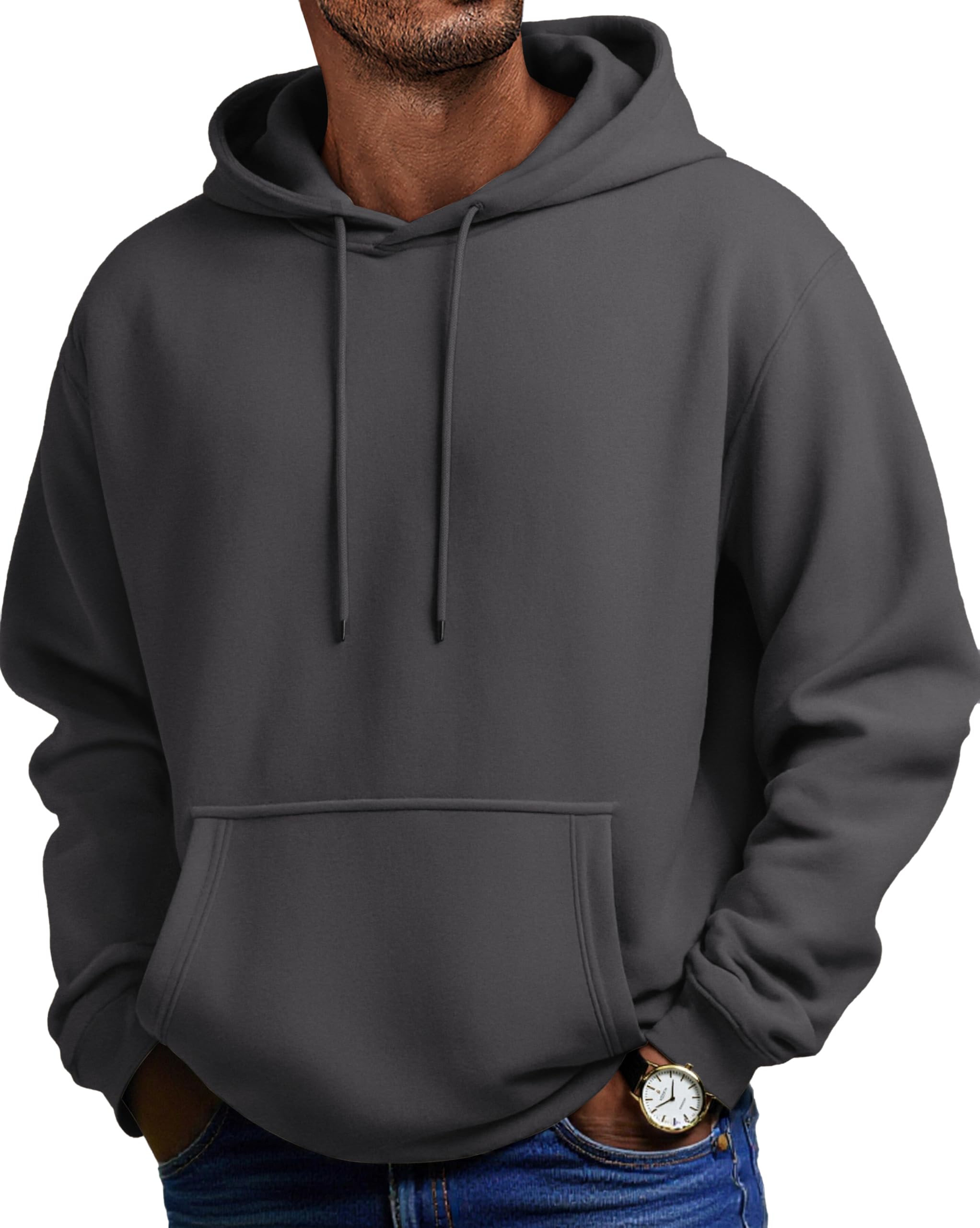 COOFANDY Sweatshirts Men Hooded Sweatshirt Plush