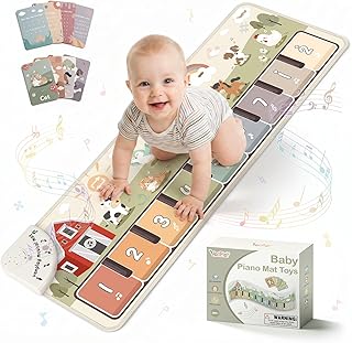 Baby Toys Musical Play Mat Toys for 1 2 3 Year Old Boys Girls, Piano Mat with 9 Piano Keyboard, Recording & Playback Function for Toddler Toys Baby Sensory Toys Baby Boy Girl Gifts