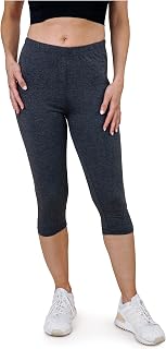 SES Women's 3/4 Length Capri Leggings, Pack of 2