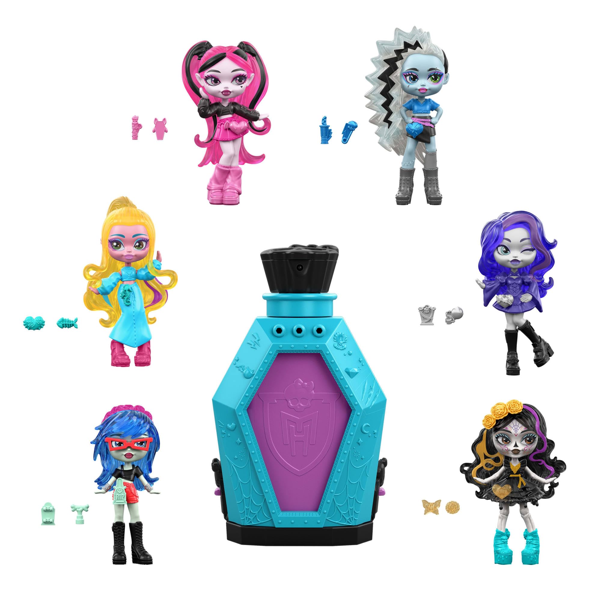 Monster High Little Frights Assortment | Single Mini Doll Included, Surprise 3-i