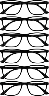 OPULIZE NYX Blue Light Blocking Reading Glasses - Rectangular Frame - UV Anti-Glare Eyewear - Improve Sleep Computer Gaming - Reduce Headaches Eyestrain Protection - Rectangular Frame - Mens Womens
