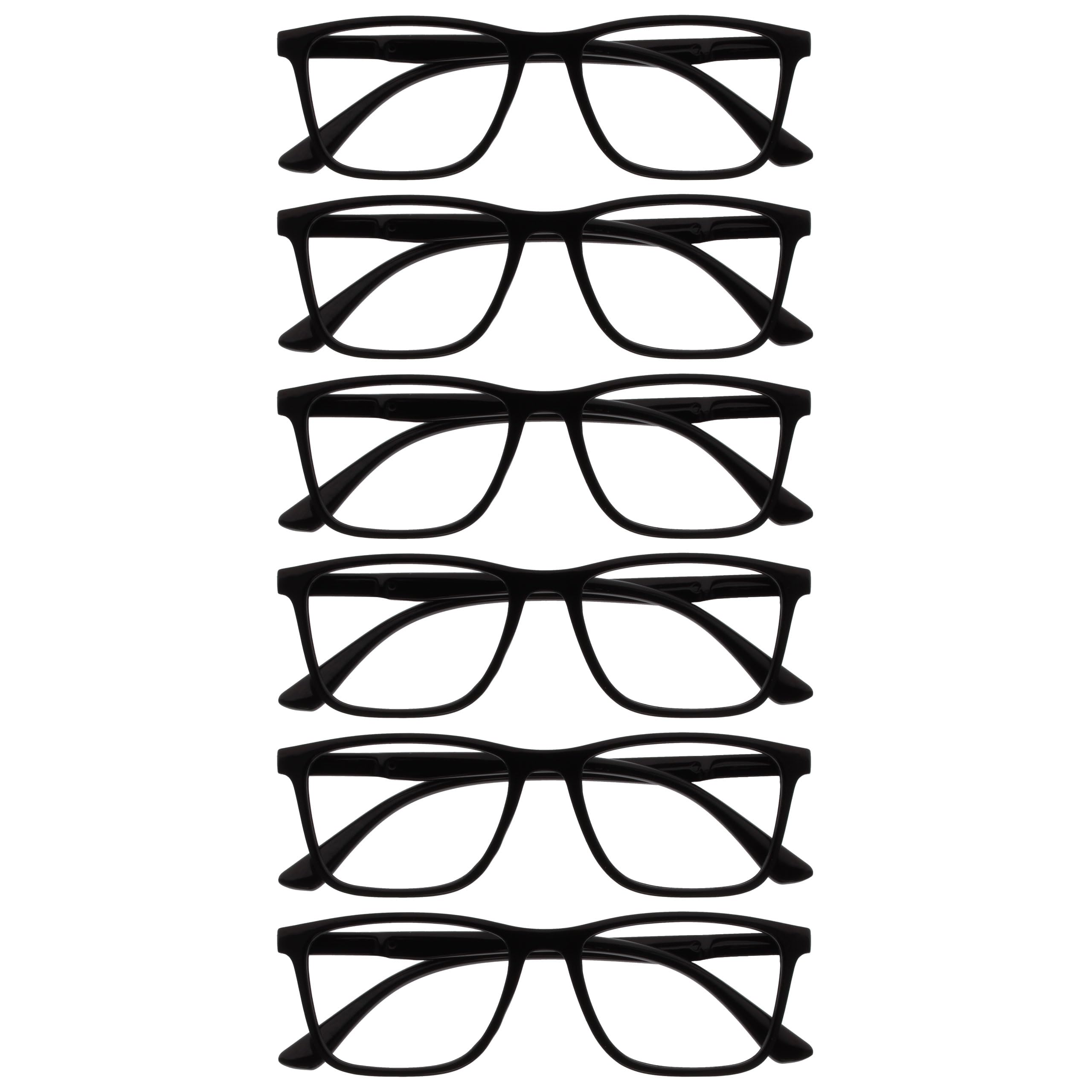 OPULIZE NYX Blue Light Blocking Reading Glasses - Rectangular Frame - UV Anti-Gl