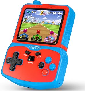 SNONBROS Portable Video Game Console for Kids, 220 Built-in Classic Retro Games, Handheld Plug & Play Player with 3.5'' IPS Screen, Rechargeable Travel Toy Birthday Gift for Boys & Girls- Blue