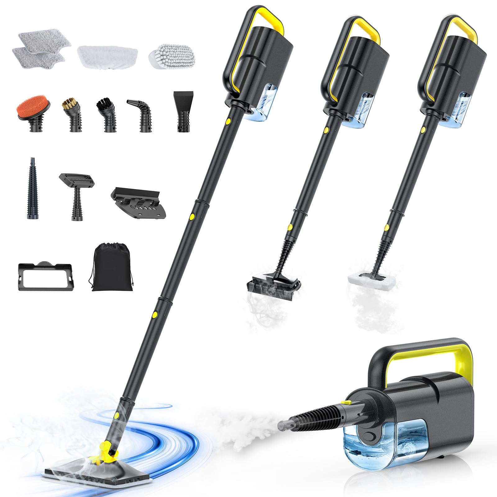 Steam Cleaner, 10-in-1 Detachable Handheld Steam Mop for Multi-Surface | 350ml T