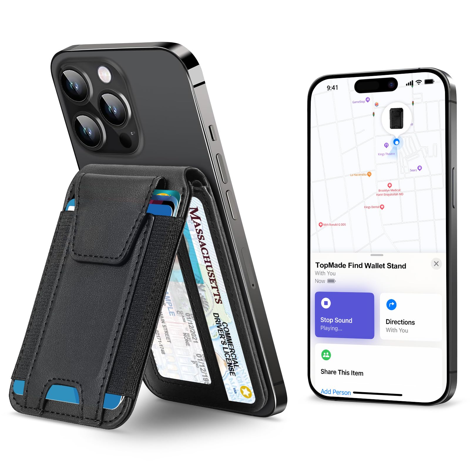 for MagSafe Wallet Works with Apple Find My, Strongest Magnetic Wallet | 9 Cards
