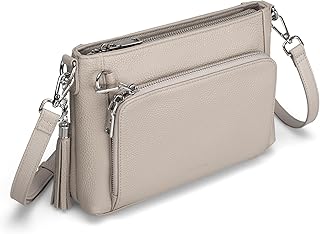 befen Anti Theft Genuine Leather Crossbody Bags for Women Built in Wallet