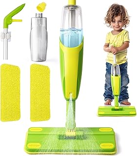 Toddler Spray Mop-Montessori Toys Mini Size Cleaning Mini Mop that Really Spray -Kid Pretend Play Toys Gift for Toddlers Girls Boys