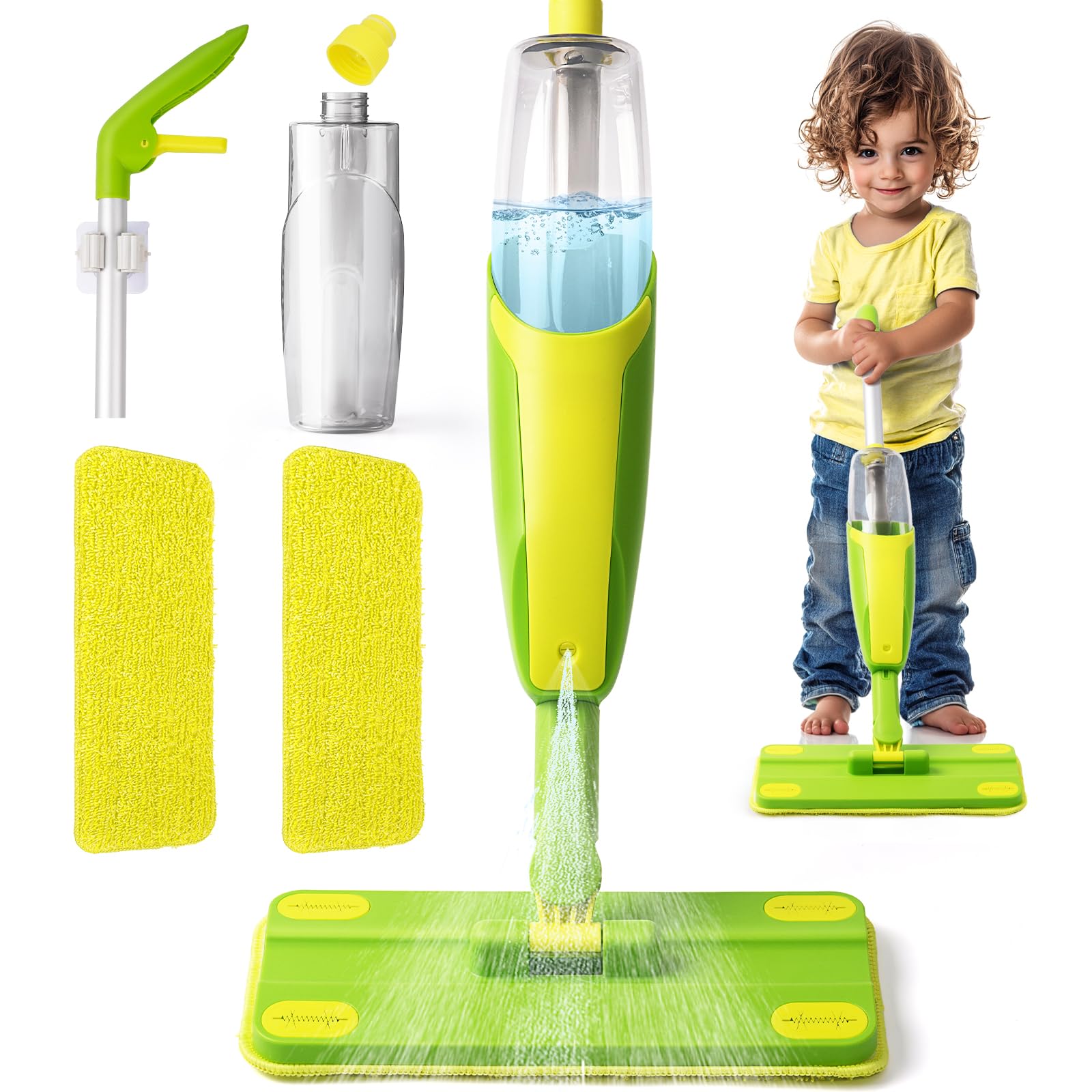 Toddler Spray Mop-Montessori Toys Mini Size Cleaning Mini Mop that Really Spray 