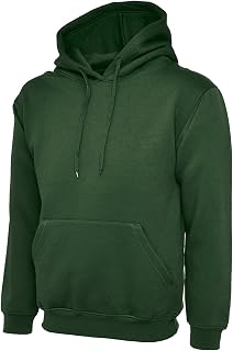 Mad Ink Men's Classic Plain Pullover Hooded Sweatshirt (22 Colours)
