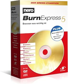 Nero Burn Express 5 – Burn | Copy | Rip | Convert | Secure with SecurDisc 4.0 | USBxCopy & Cover Designer | Lifetime License | 1 PC | Windows 11/10