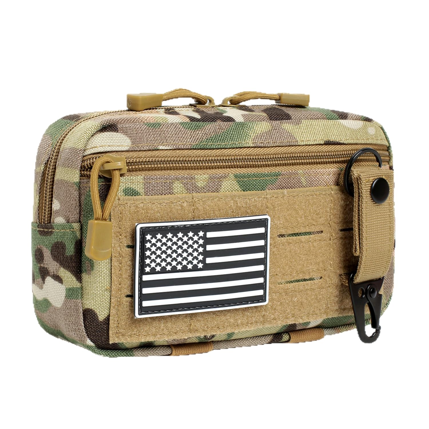 Tactical MOLLE Admin Pouch - Laser Cut EDC Tool Pouch Horizontal Modular Organiz