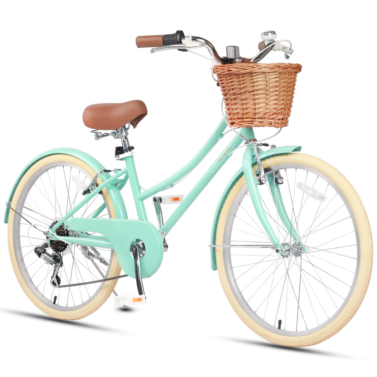 Glerc 20 24 26 Inch Beach Cruiser Bike for Over 6 Years Old Girls and Teen | 6-S