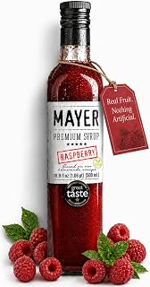 Mayer Raspberry Syrup for Drinks, Coffee, Cocktail & lemonade, 16.9 Fl Oz