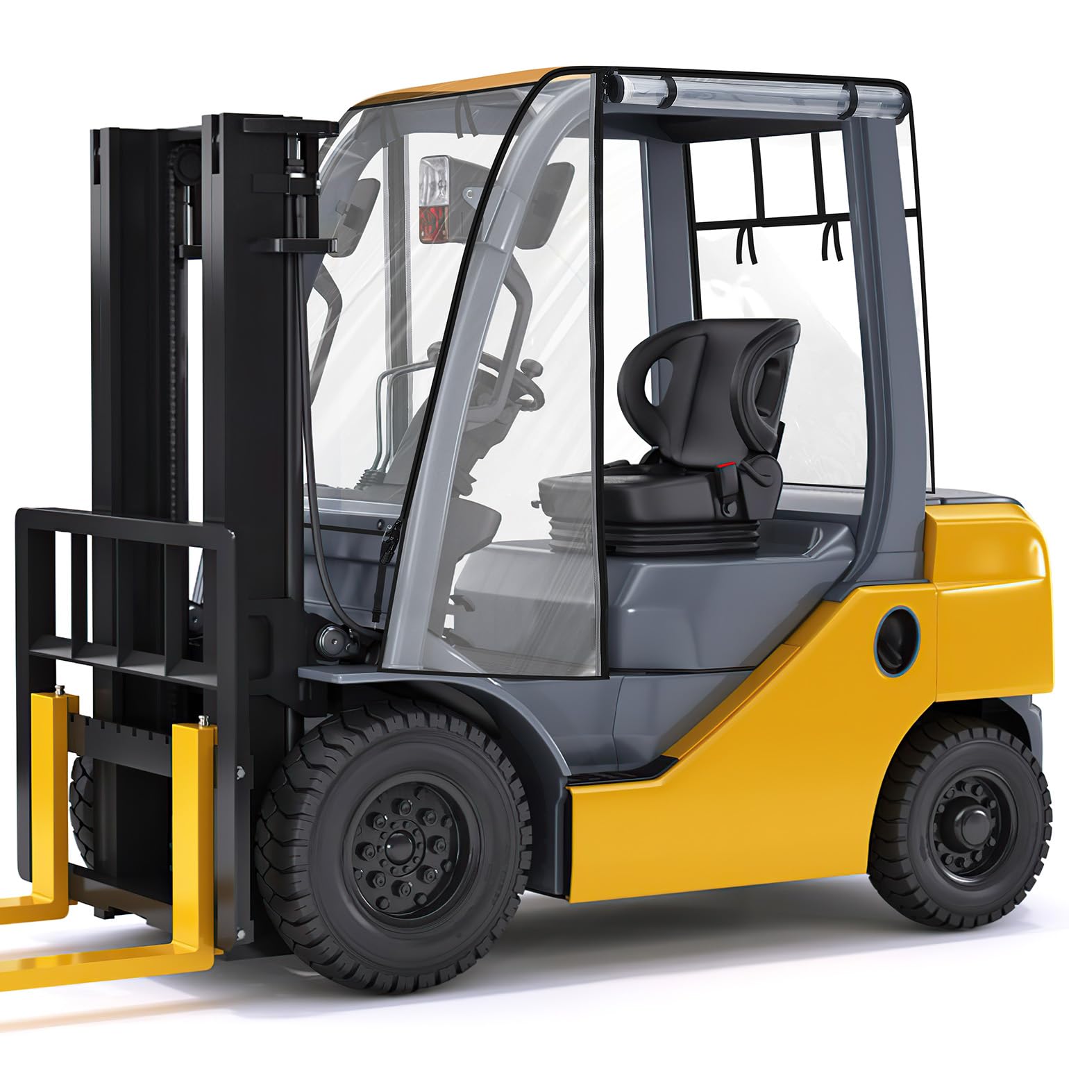 KEMIMOTO Forklift Rain Cover with Rear Window, Fit Forklift up to 6000 lb | Wate