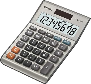 Casio MS-80B Desktop Calculator, Tax & Currency Tools | General purpose calculator with large display; ideal for home, office & everyday math
