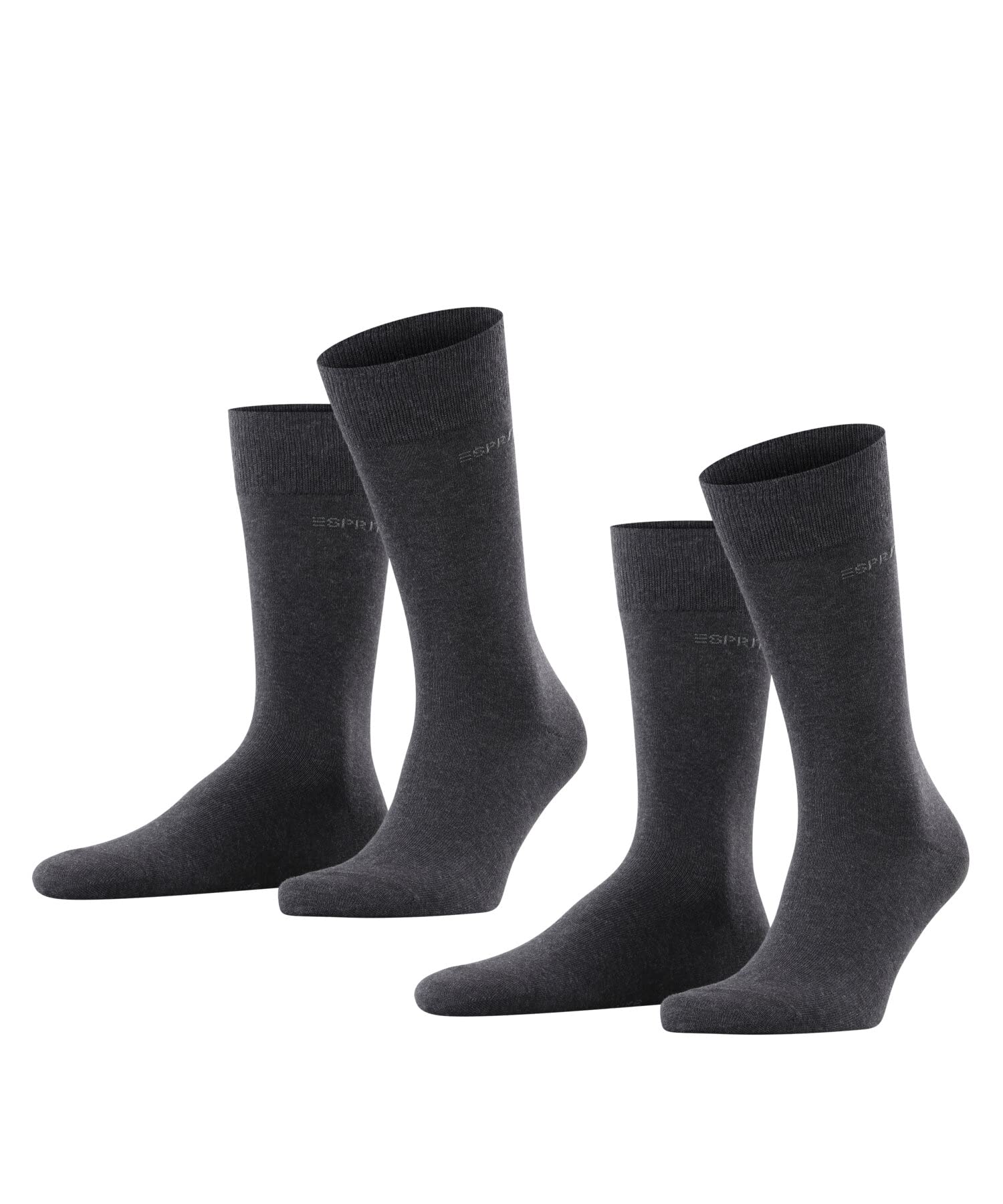 ESPRIT Men's Basic Plain Socks Cotton Breathable Pack of 2