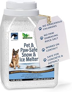 JUST FOR PETS Snow & Ice MelterPet Safe Ice Melt - 9 lb Shaker Jug | Safe for DogsCats & PawsFast-Acting Formula with No Rock Salt