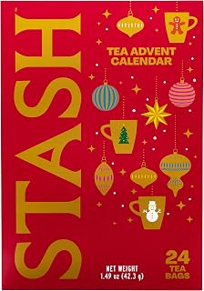 STASH Tea Advent Calendar 2025 – 24 Days Holiday Tea Sampler & Variety Pack – Black, Green and Herbal Teas