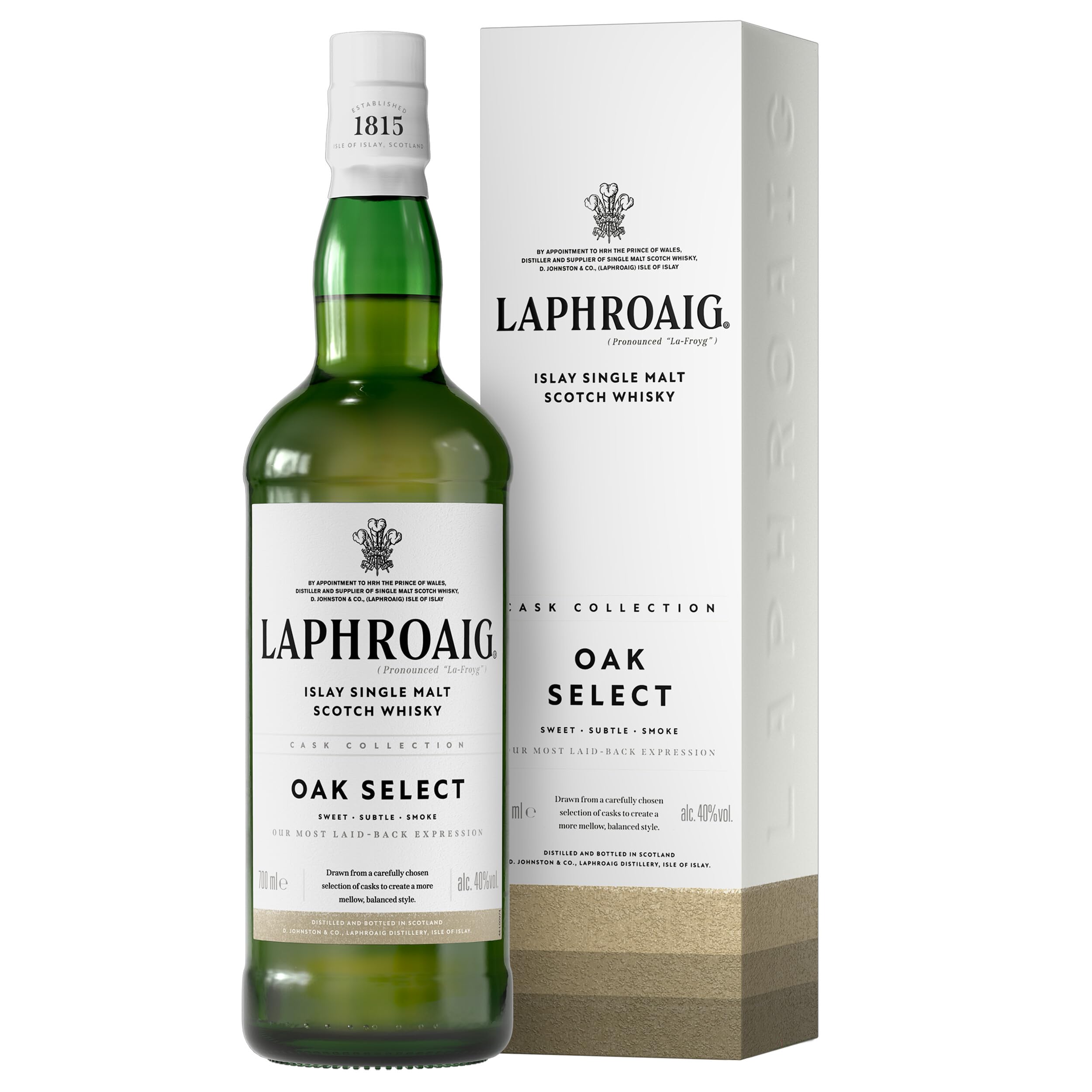 Laphroaig Oak Select | Scotch | Islay | Single Malt Peated Whisky | Smoky, Salty