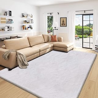 ORINOVA Grey Bedroom Rug 180 x 270 cm Soft Living Room Large Washable Modern Rectangular Rug
