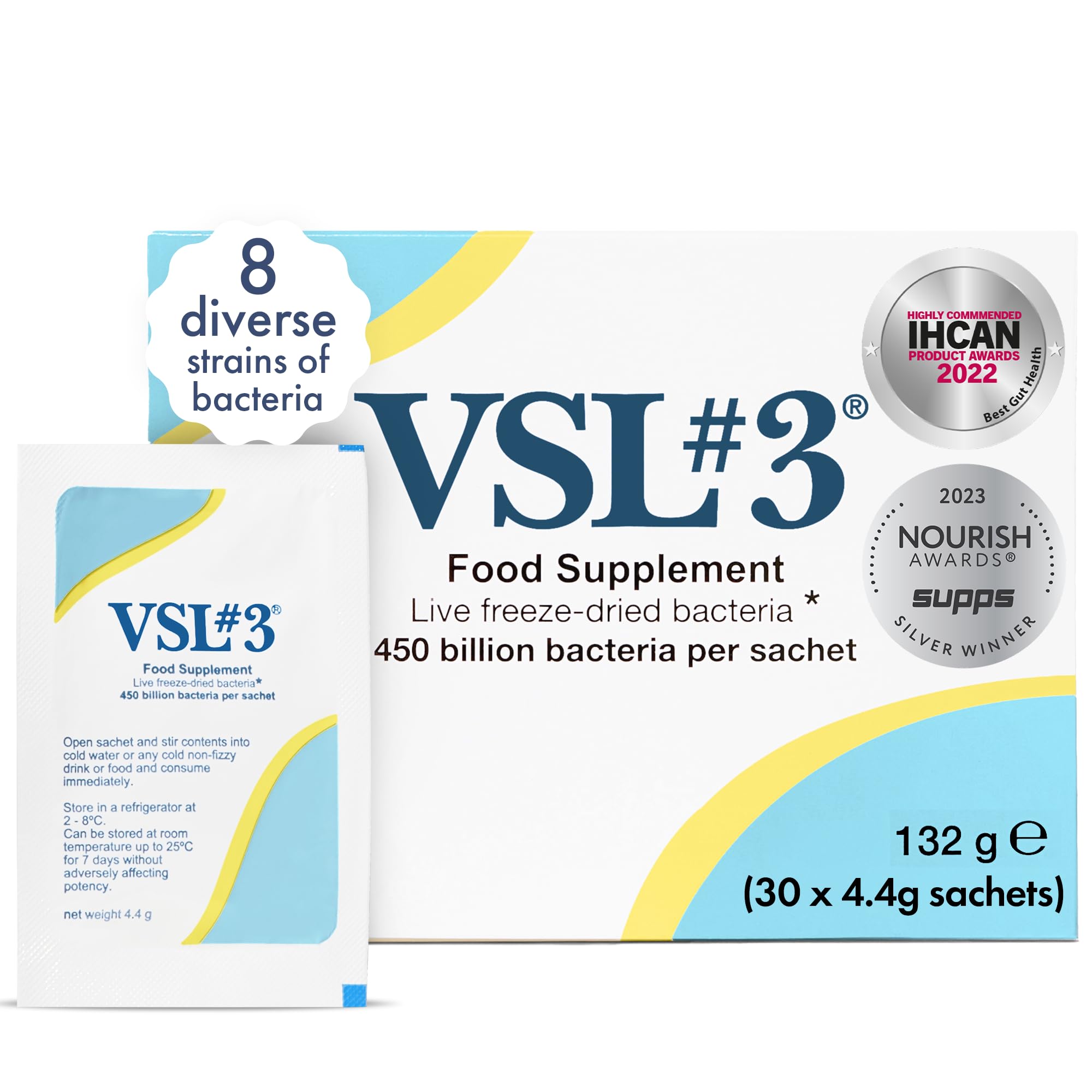 VSL#3 Live Bacteria Supplement - Daily Gut Health Formula, 30 Sachets