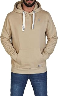 riverso Linus Men’s Hoodie Sweatshirt Sweatshirt with Hood, Kangaroo Pockets, Regular fit, Plain 80% Cotton, Grey, Brown, Green, red, Blue, Black, S, M, L, XL, 2XL, 3XL, 4XL, 5XL