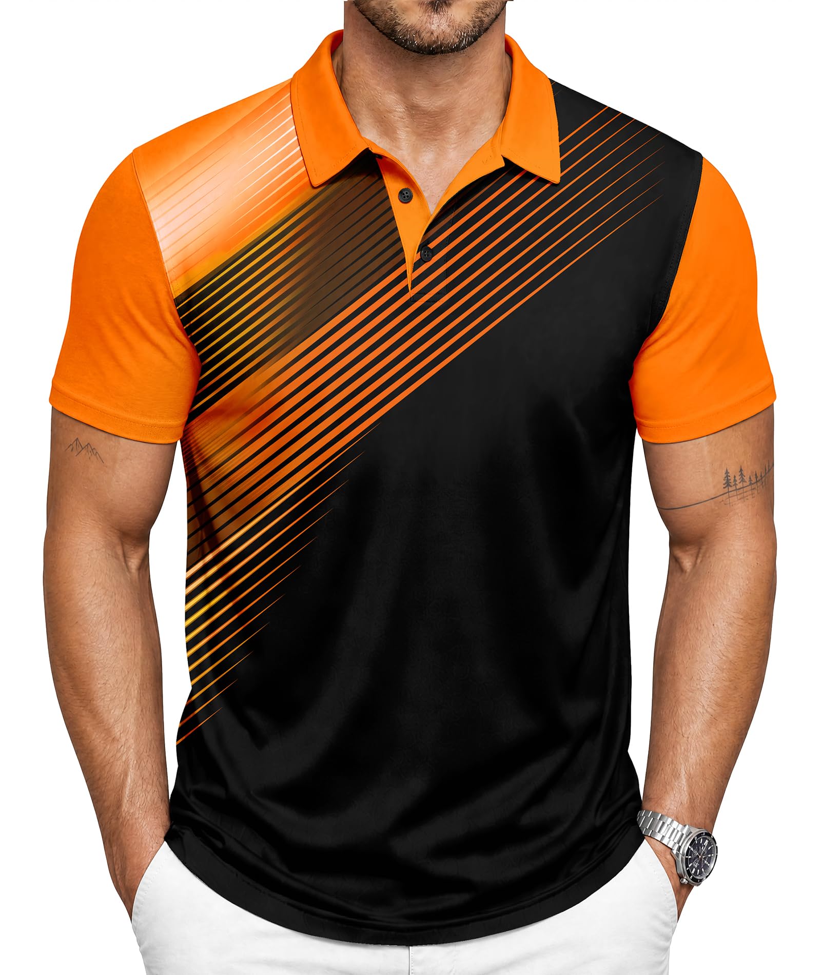 SCODI Mens Golf Polo Shirt Short Sleeve Tactical Tennis Casual T Shirt