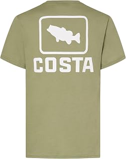 Costa Del Mar メンズ エンブレム バス 半袖 クルーネック Tシャツ