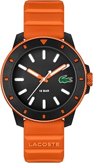 Lacoste LACOSTE.12.12 Scuba Collection Men's Three Hand Quartz Movement Watch with Silicone Strap - Available in Black, Blue, Green, White and Orange