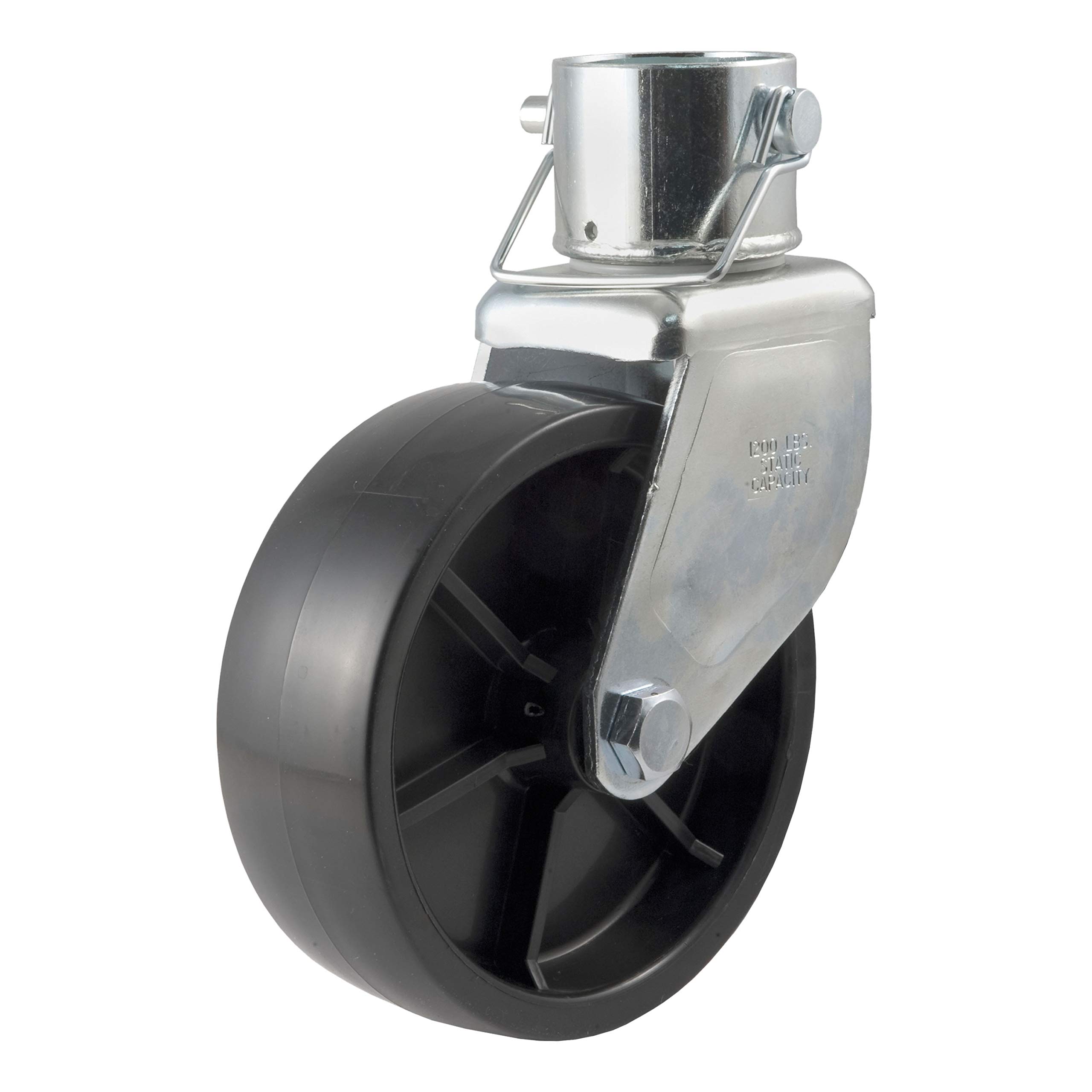 CURT 28276 6-Inch Caster Trailer Jack Wheel Replacement, Fits 2-In Tube, 1,200 l